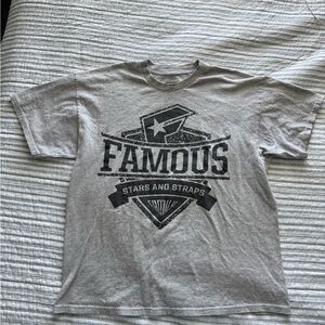 Gray Famous Stars and Straps T-Shirt